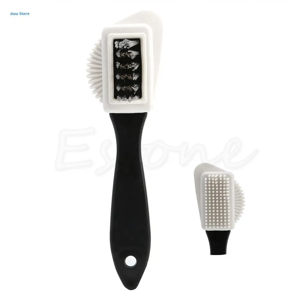 

L5YE 3-side Cleaning Brush Kit For Suede Leather Nubuck Shoes Boot Cleaner Stain Dust