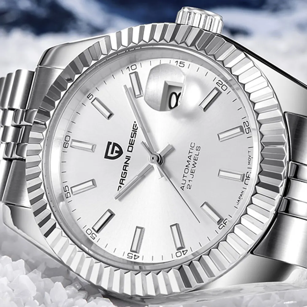 Часы Pagani design Мужские механические автоматические водонепроницаемые в ретро