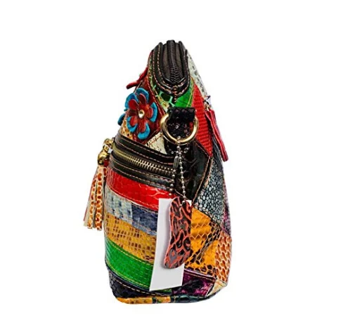 Женская сумка для покупок разноцветные кисти Сумки из натуральной кожи