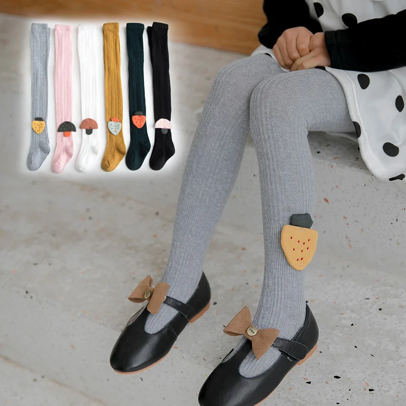 Клубники декоративные детские гольфы для мальчиков из плотной ткани длинные