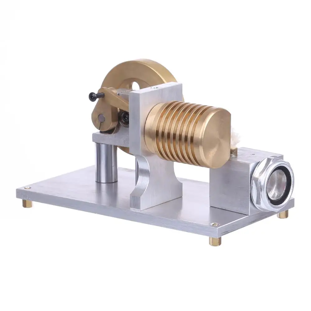 Одноцилиндровая цельнометаллическая Модель двигателя из стерлингового серебра