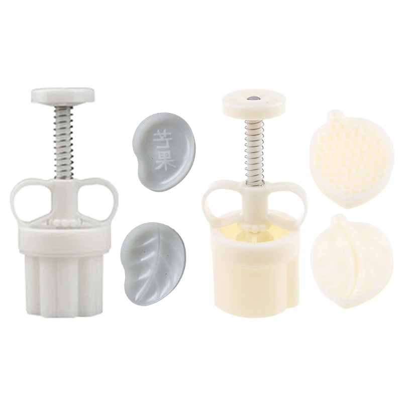 

25-50g Mooncake Barrel Mold with Durian Stamp Hand Press Moon Cake Pastry Mould W0YD