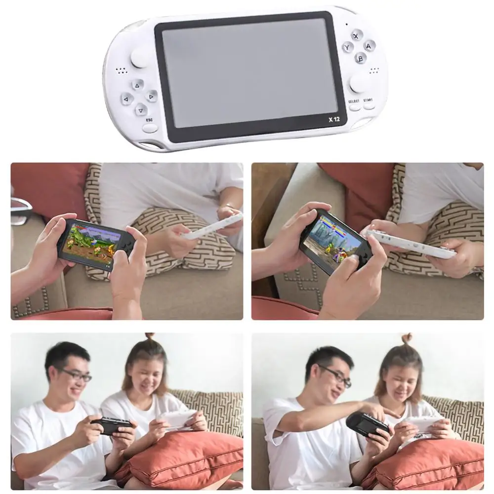 X12 1000 игр большой экран ручной игровой плеер поддержка MP3 камеры видео ТВ выход