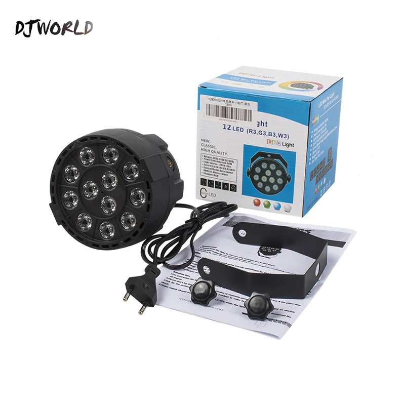 Светодиодный плоский цветной мини-проектор Par 12x3 Вт RGBW диско-лампа для диджея