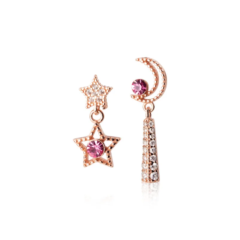 Женские серьги-гвоздики из серебра 925 пробы с цирконом | Украшения и аксессуары