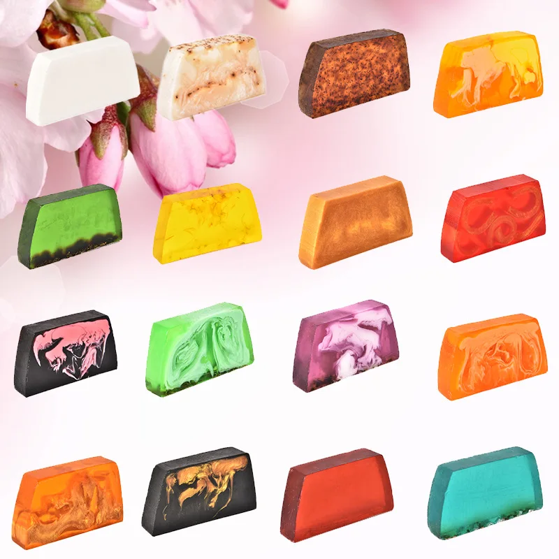 

Concubine Aromatic Plant Handmade Flower Soap 100g Trapezoid Decontamination Rose Essential Oil Bath Soap Refreshing Facial Soap