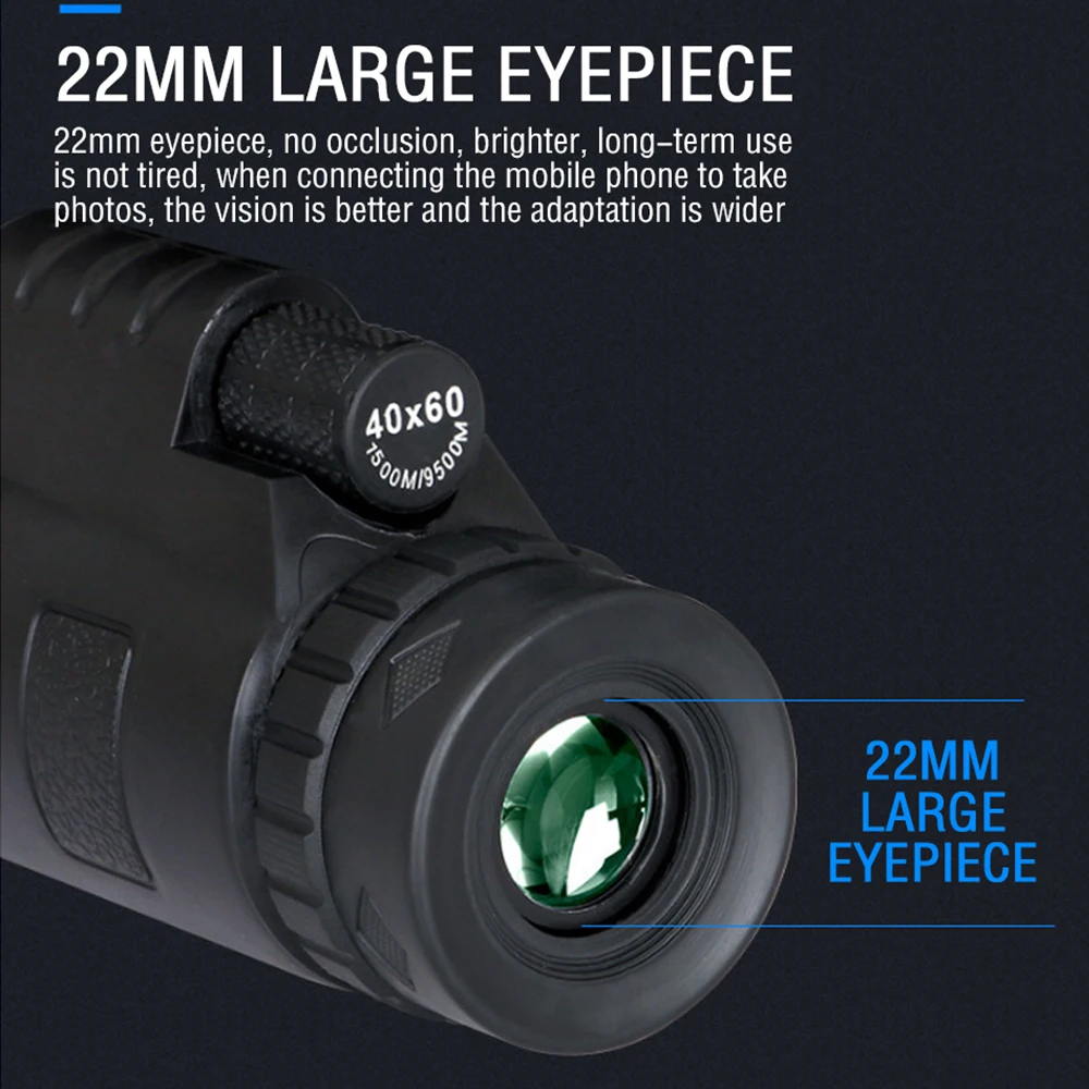 Телескоп Монокуляр около 40X60 монокулярный Бинокль Карманный телескоп для