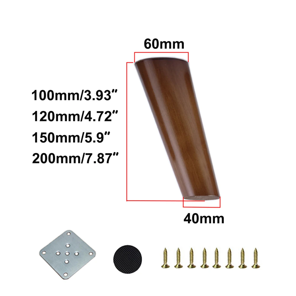 1/4 упаковок однотонные подставки для мебели орехового цвета с металлическими