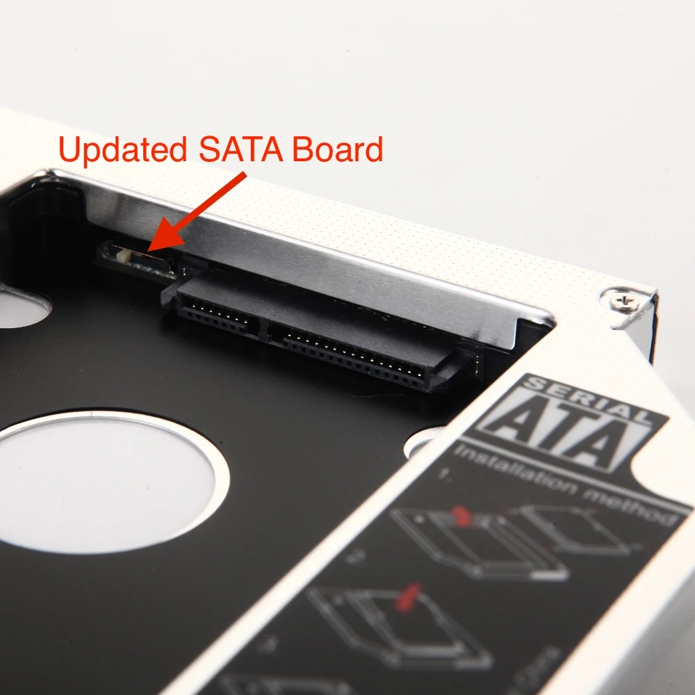 2-й второй HDD SSD жесткий диск Оптический отсек Caddy Рамка адаптер для Toshiba Satellite s855d