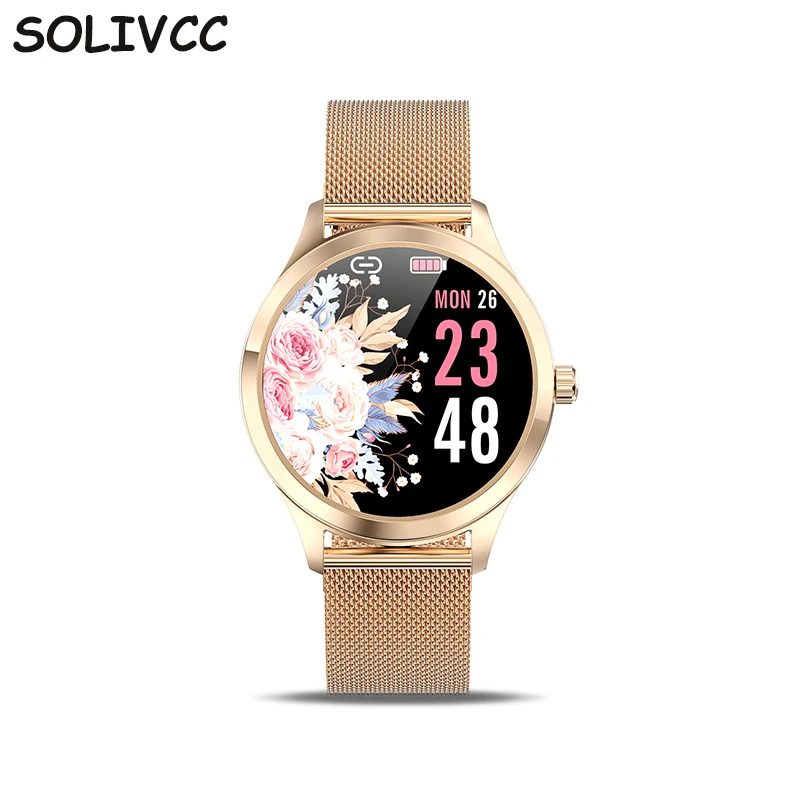 

SOLIVCC Smart Watch Women LW07 1.09 Inch 2.5D DIY Watches Face IP67 Waterproof Lady Smartwatch 2020 For Android IOS Phone Clock