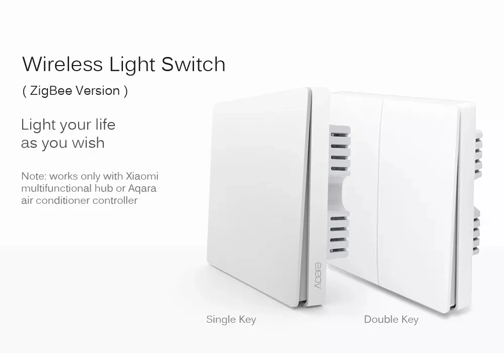 В Xiao mi Aqara настенный выключатель Smart ZigBee Zero Line Fire Wire переключатель беспроводной ключ настенный переключатель работа с приложением mi Home