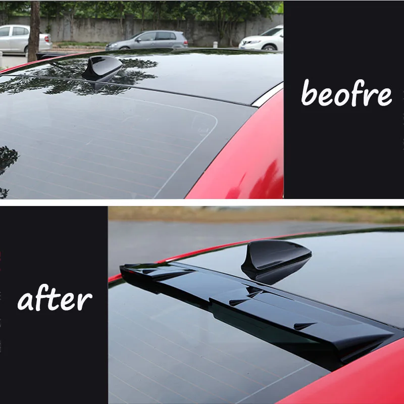 

Top Wing Fixed Wing Rear Spoiler Modification Tail Middle Wing Avoid Punching Special For Mazda 3 Axela 2018 2017 Decoration