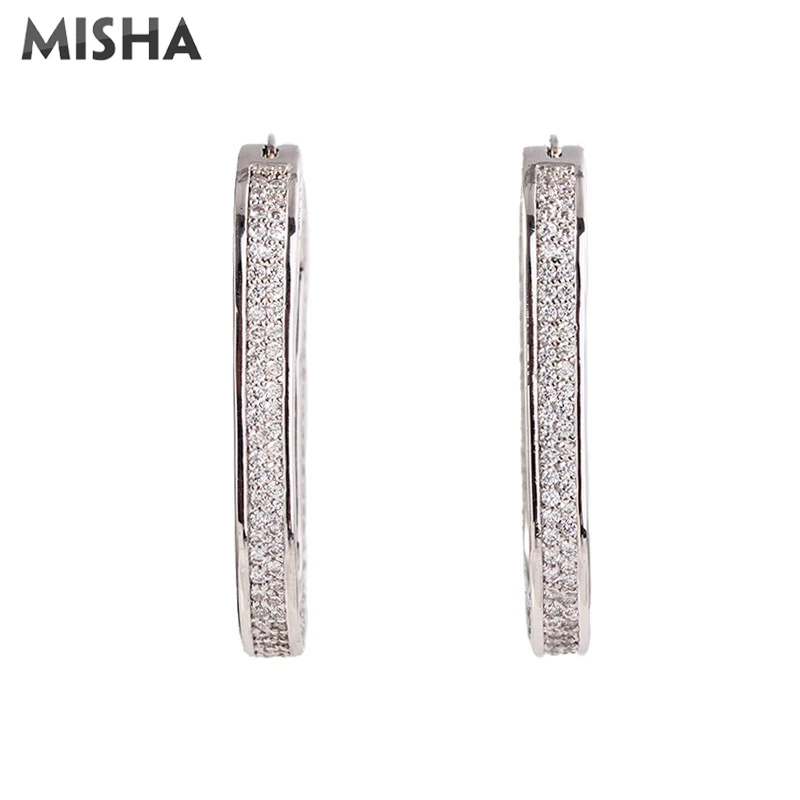 MISHA, трендовые серьги для женщин, ручная работа, имитация циркония, драгоценные камни, крюк, ювелирные серьги для девушек, подарок для девушек 02724
