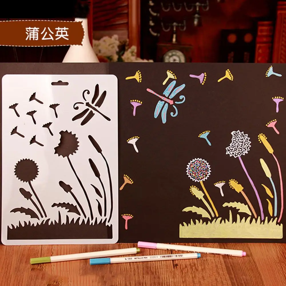 DIY Ручная работа бабочки слоистые трафареты для стен Живопись штампованная