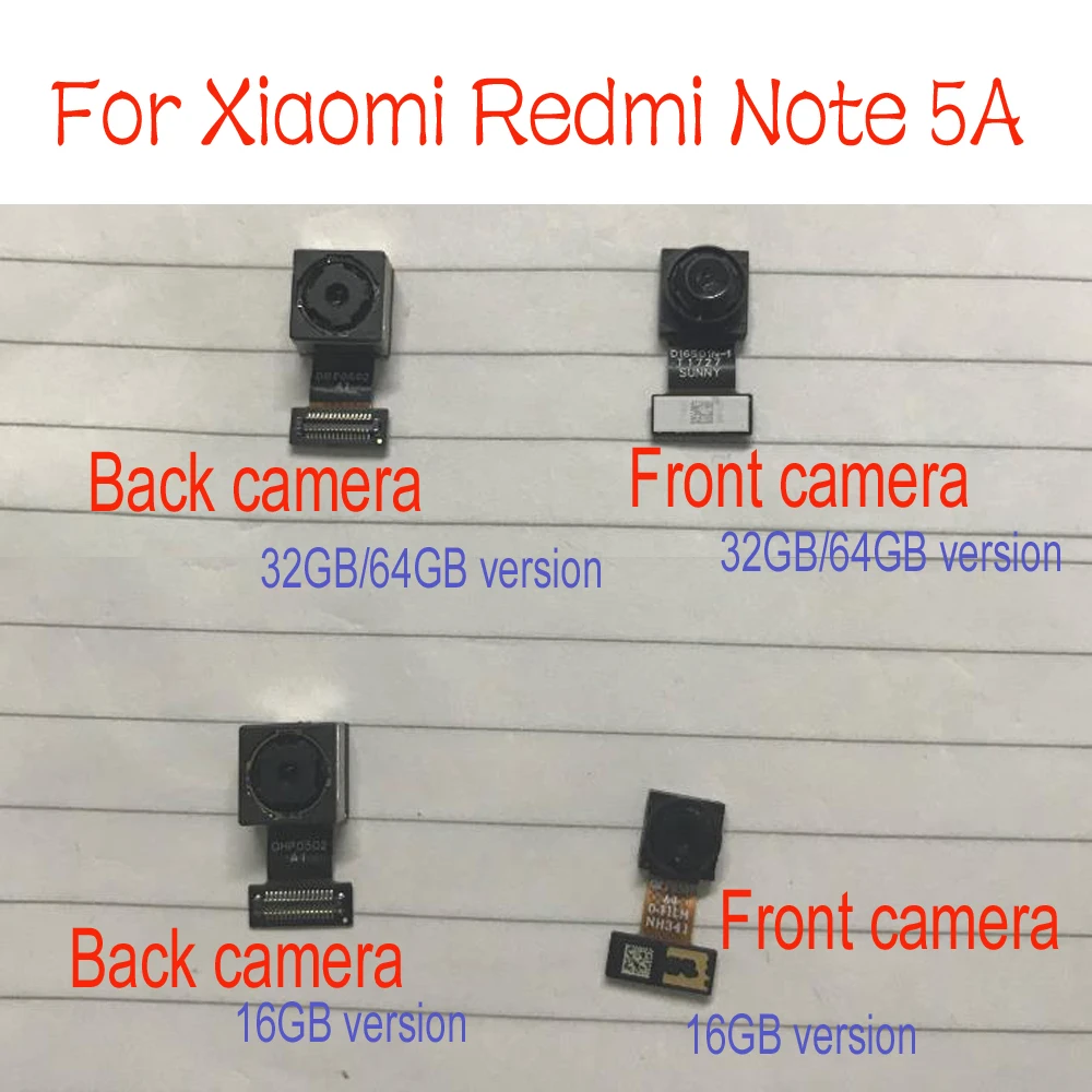 Redmi Note 5A задняя камера/маленькая фронтальная камера для Xiaomi Redmi Примечание 5A Prime Pro запасные части
