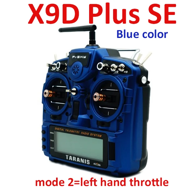 Обновленный FrSky Taranis X9D Plus SE передатчик дистанционного управления 16ch совместимый D16 и приемник доступа Подарочный аккумулятор передатчика - Цвет: X9D Plus SE Blue