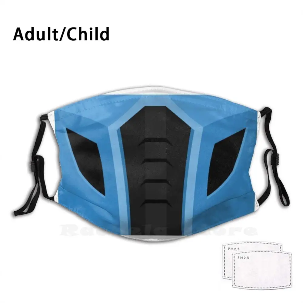 

Sub - Zero Mask Funny Print Reusable Pm2.5 Filter Face Mask Mk11 Mortal Kombat Sub Zero