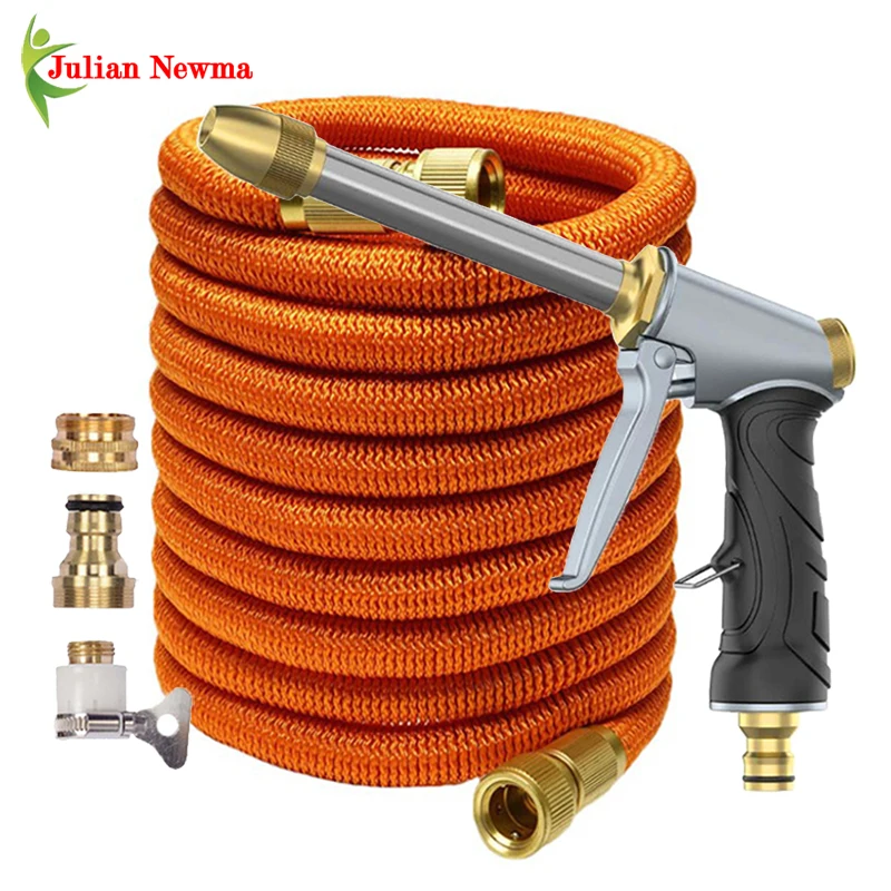 Прямая поставка расширяемый садовый шланг Гибкая усадка Латунный Водяной