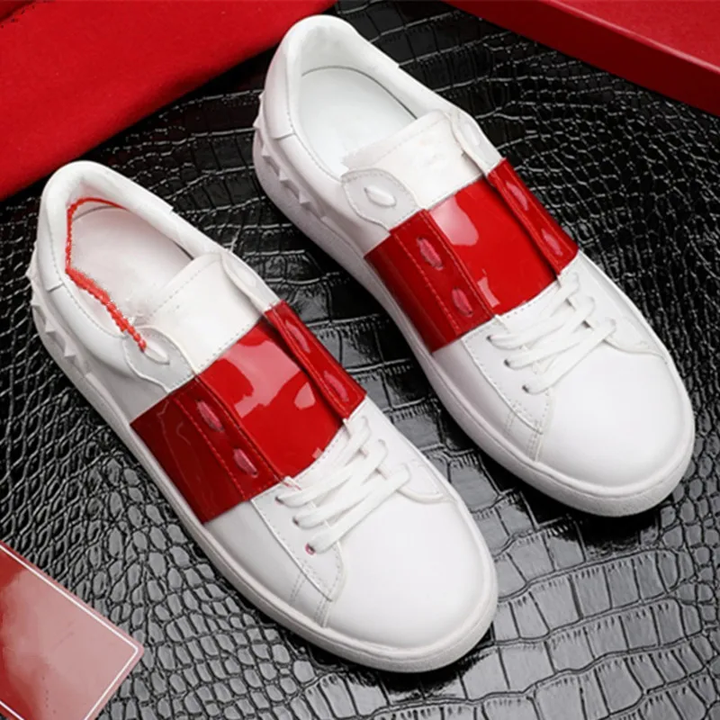 

Женские туфли на шнуровке с заклепками, Разноцветные полосатые туфли на плоской подошве, Повседневная модная обувь для пар, Лидер продаж 2021