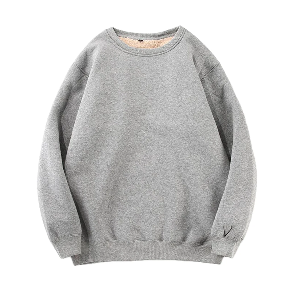 

Crew Neck Casual Plus Velvet Thick Sweatshirt Sweat for Winter Easy to Wear