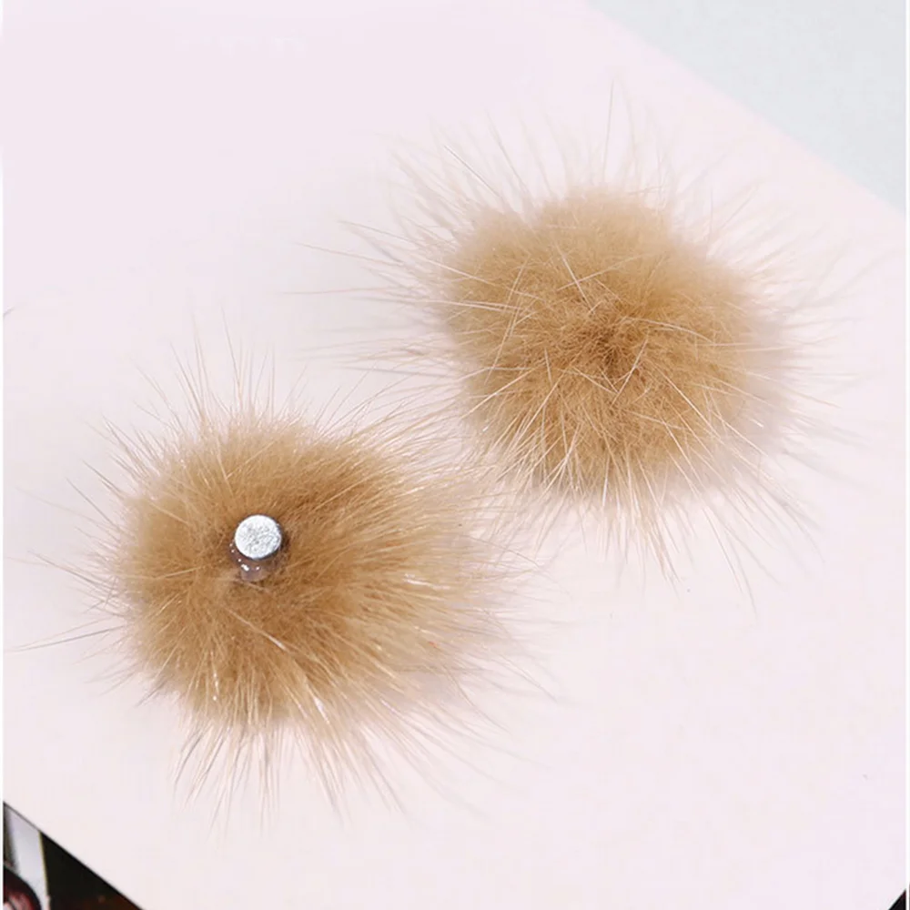 Красивая Магнитная основа Стильный Пушистый Плюшевый шар для ногтей 3D мягкий