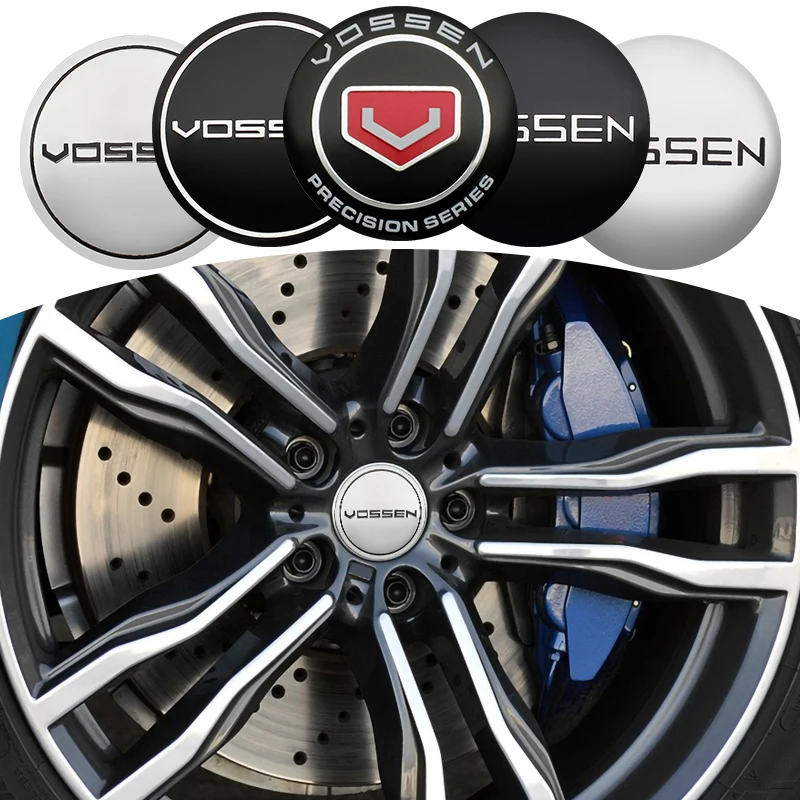 

4PCS 56MM Vossen Car Wheel Center Hub Caps Badge Emblem Sticker Decal Wheel Dust-proof covers Auto Decoration Accessories
