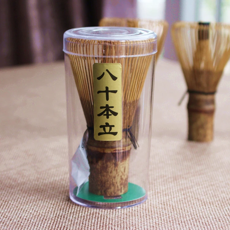 

[GRANDNESS] Traditional Japanese Teaware 80 Pondate Purple Bamboo Chasen Matcha Whisk Bamboo Whisk For Preparing Matcha