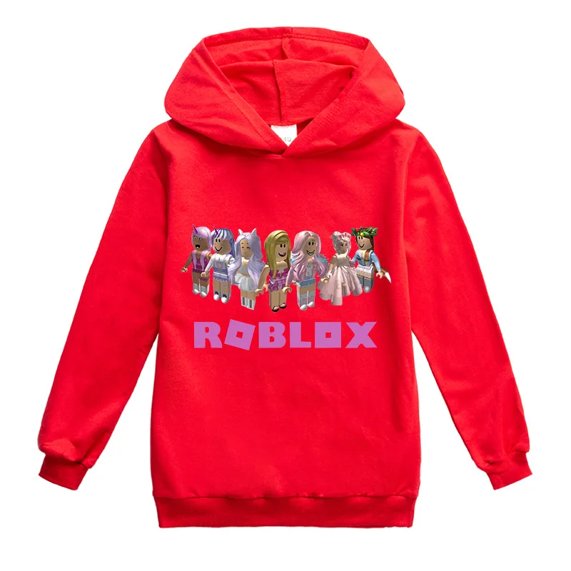 Модные детские толстовки для девочек на весну и осень мальчиков Robloxing футболка с