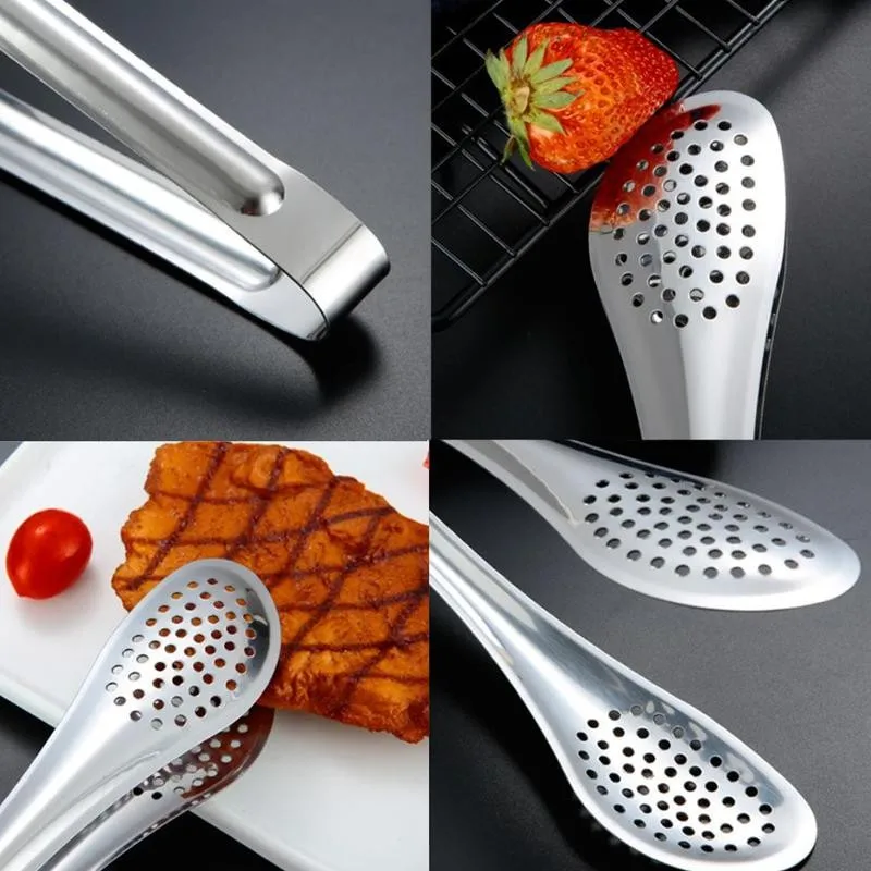 

Non-magnetic Food Clip Multifunction Grill Tools Barbecue Salad Steel Food 3 Tongs Tool Kitchen BBQ Size Gadget C L9O6