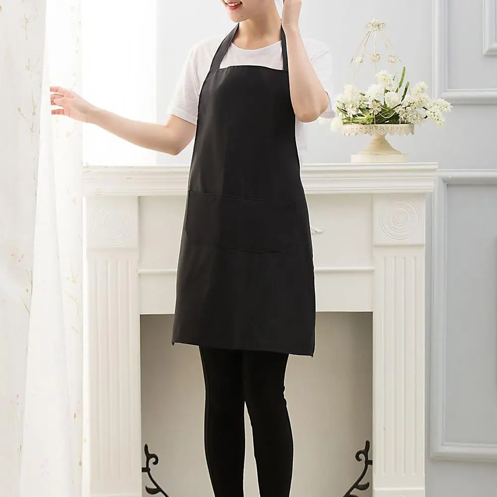 Однотонный маслостойкий защитный фартук для готовки шеф-повара официанта кафе |