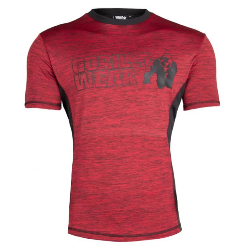 

Summer Men Fashion Thin Polyester Quick-Drying Stretch Tight T-Shirt Fitness Sports Leisure Running Training Short Sleeves Tops