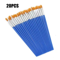 20 pcs same size small fine nylon hair paint brushes set for watercolor acrylic oil art supplies