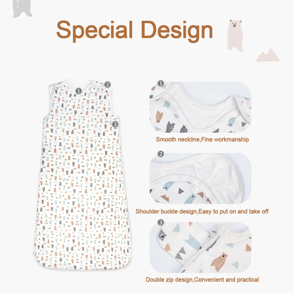 Детский спальный мешок без рукавов сезон осень-зима плотное и комфортное одеяло