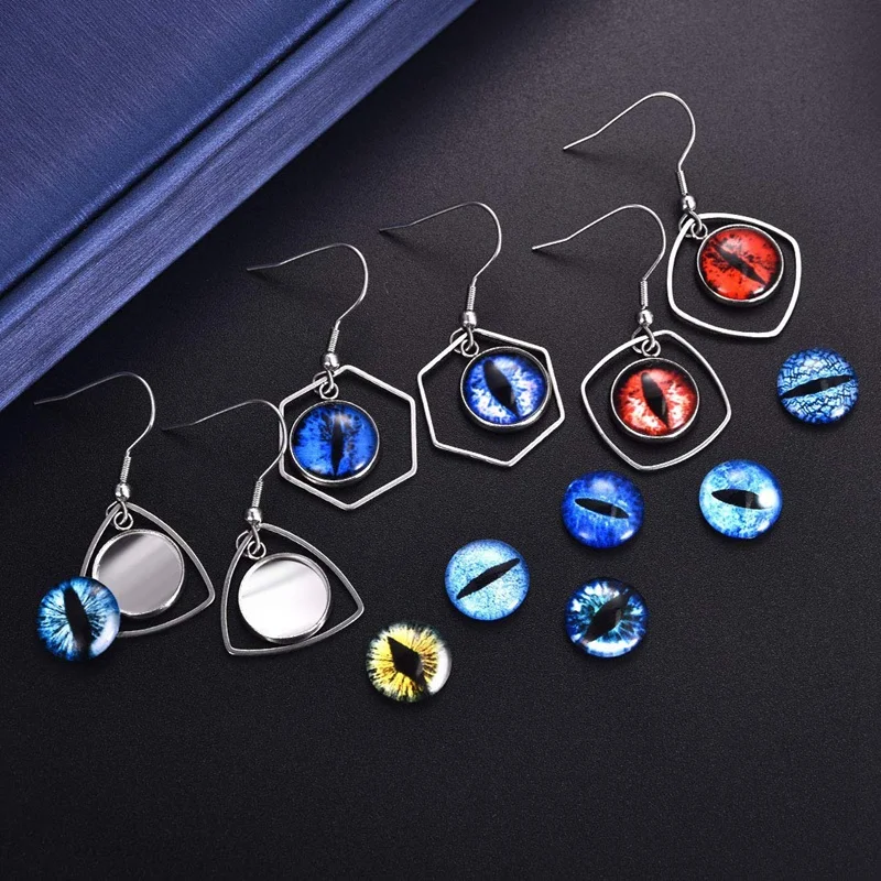 Earring Tray with Glass Dome Set-Line Hook Earrings Blank Frame Round and Transparent Cams for DIY Craftsmanshi | Украшения и