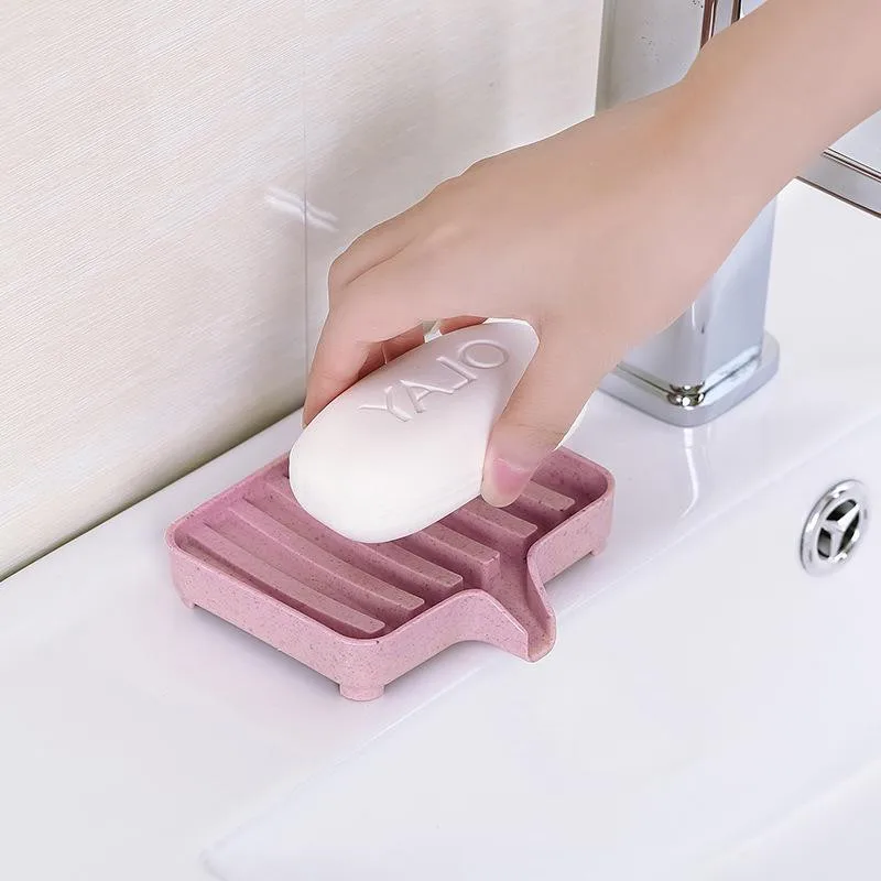 Ванная комната практичный слив мыльница с желобками для слива воды коробка