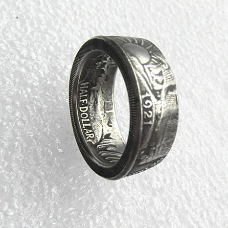 

US Walking Half Dollar Ring ‘1921’ Handmade In Sizes 7-12