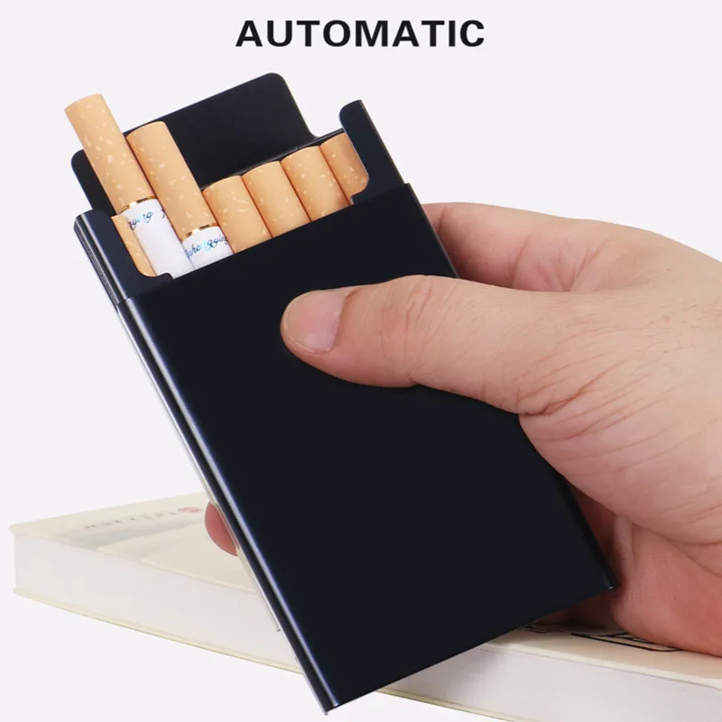 Чехол для сигарет 1 шт. новинка ультра тонкий модный чехол тонкая металлическая
