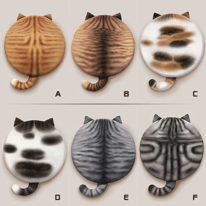 

Cartoon Lifelike Cats Seat Cushion Pillow Personality Creative Round Cat Seat Tatami Car Chair Cushion Home Decor