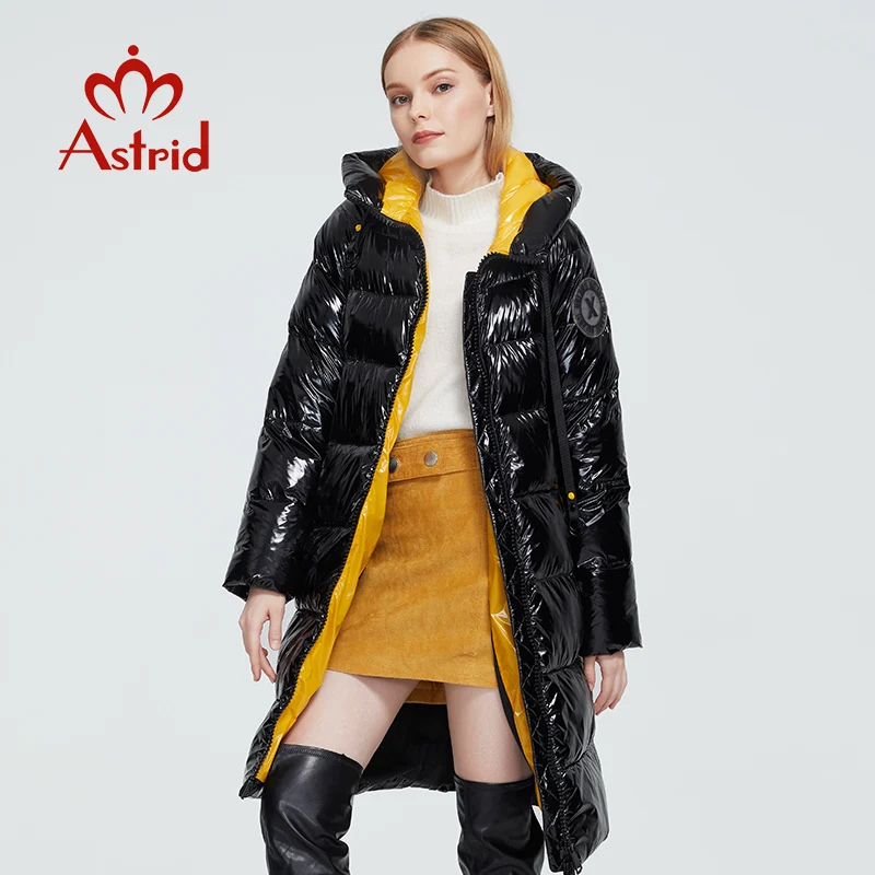 Astrid 2020 новое зимнее женское пальто Женская длинная теплая парка Яркая Ткань
