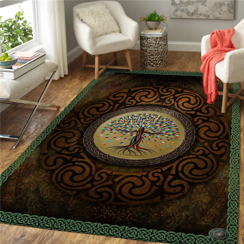 

Tattoo Tree of life carpet Floor Mat Rug Non-slip Mat Dining Room Living Room Soft Bedroom Carpet