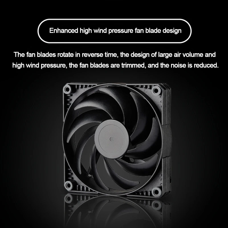 

120mm/140mm Efficient Cooling CPU Cooler Fan 500-1500RPM 12V 4Pin High Speeed Silent Radiator Chassis Cooling Fan