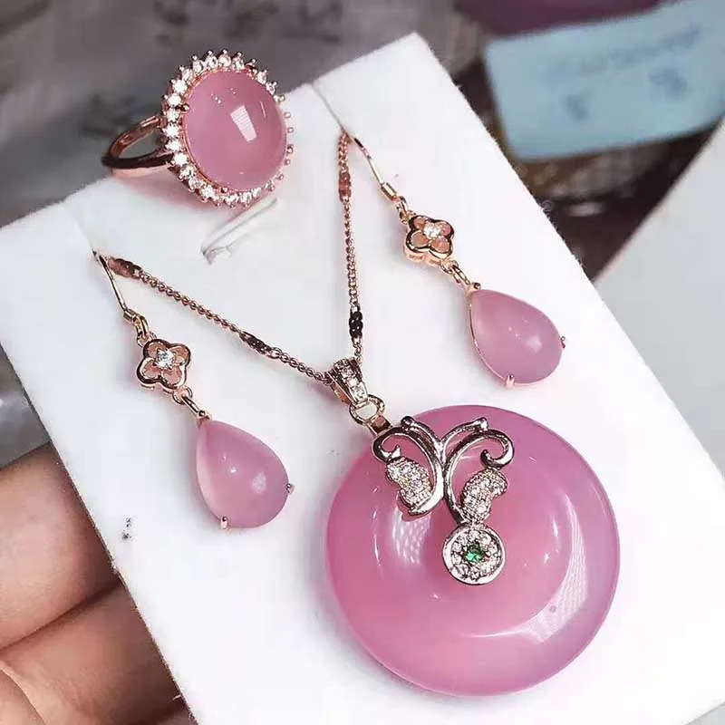 S925 чистое серебро натуральный порошок фиолетовый нефрит безопасности серьга с