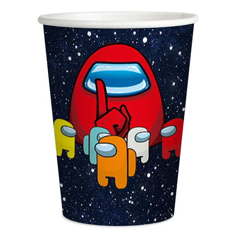 

40pcs Among Us Game Theme Party Supplies Disposable Tableware Cup Plate Napkin Balloon Happy Birthday Kids Favorite Decoratio