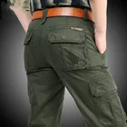 Брюки-карго мужские хлопковые, брендовые мешковатые штаны в стиле милитари, много карманов, повседневные длинные брюки, армейские штаны