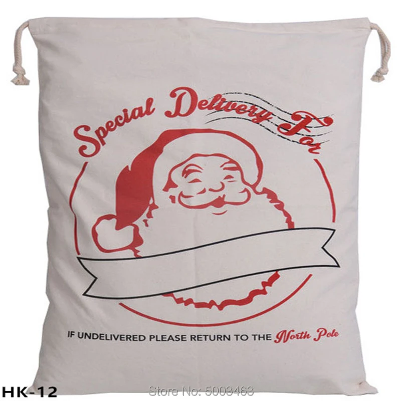 Christmas Bag 50pcs/lot 34 Styles Santa Sack Festive Party Kids Supplies Factory Wholesale For Canvas Bags Gift | Багаж и сумки
