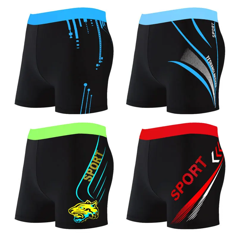 

Men's Swimming Trunk Fashion Sport Swim Pant Wide Waist Swimming trunks Fast Dry Swim Shorts Training Swimwear