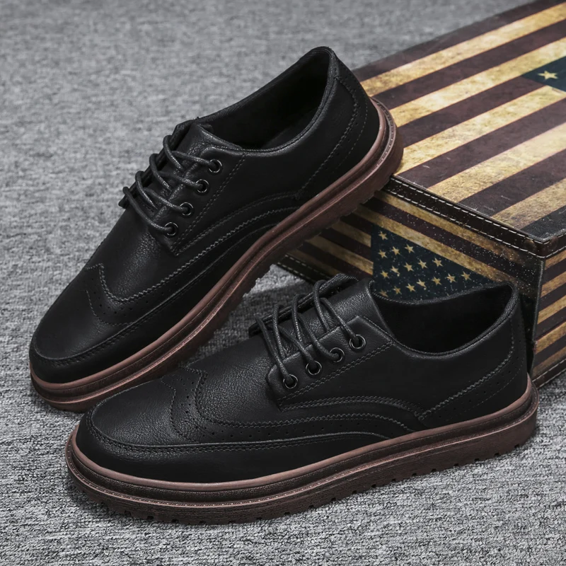 Новинка 2021 мужские кожаные мокасины в британском стиле ретро Повседневная