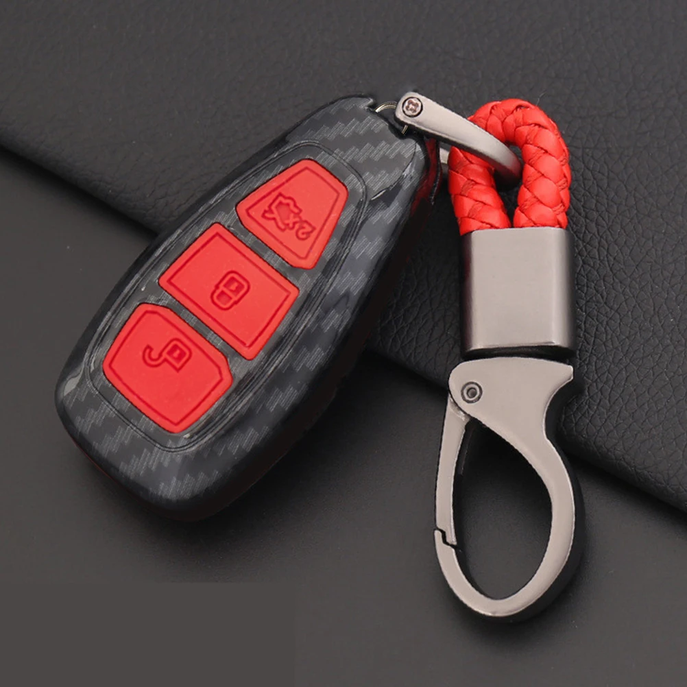 Брелок для дистанционного ключа из углеродного волокна чехол держатель Ford Focus MK3