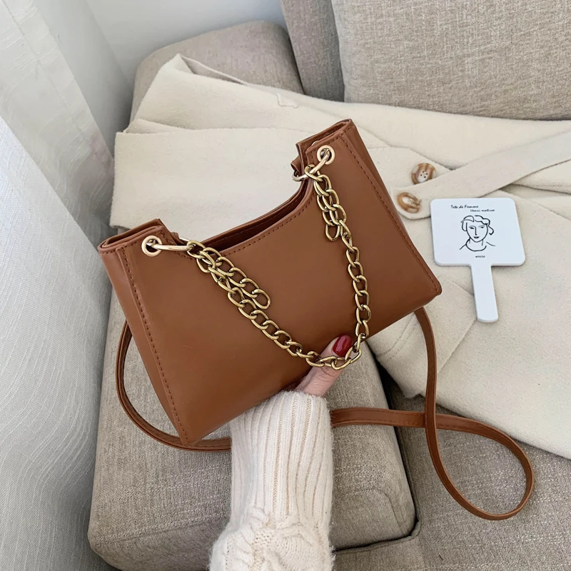 

New Woman Shoulder Bag Fashionable Simple Chain Messenger Bag High Quality Luxury Designer Handbag 2021 New Female Underarm Bag