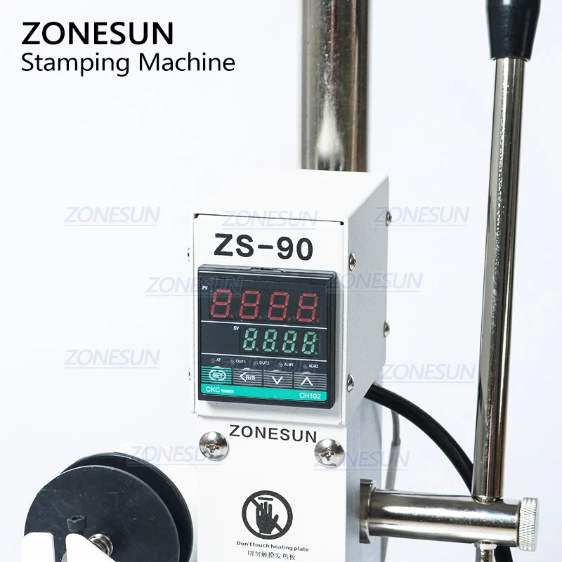 ZONESUN ZS 90 новая штамповочная машина Цифровая ручная Бронзирующая кожа термопресс